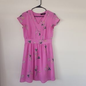 Dress Pink with flowerprint